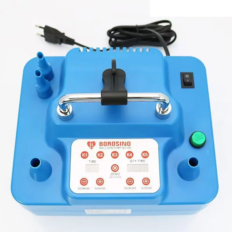 2025 800 W Electric Balloon Pump Memory Function Dual Hole Inflator Timer Foot Switch