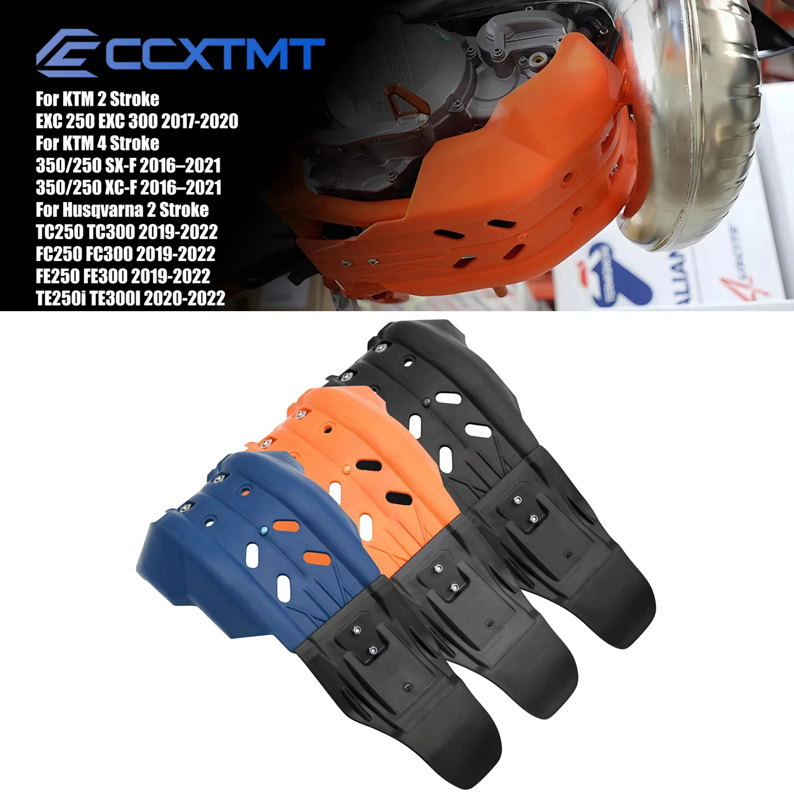 

Engine Guard Skid Plate Frame Protector For Husqvarna TC FC FE 250 300 TE250I TE300I 2019-2022 For KTM EXC250 EXC300 SXF XCF