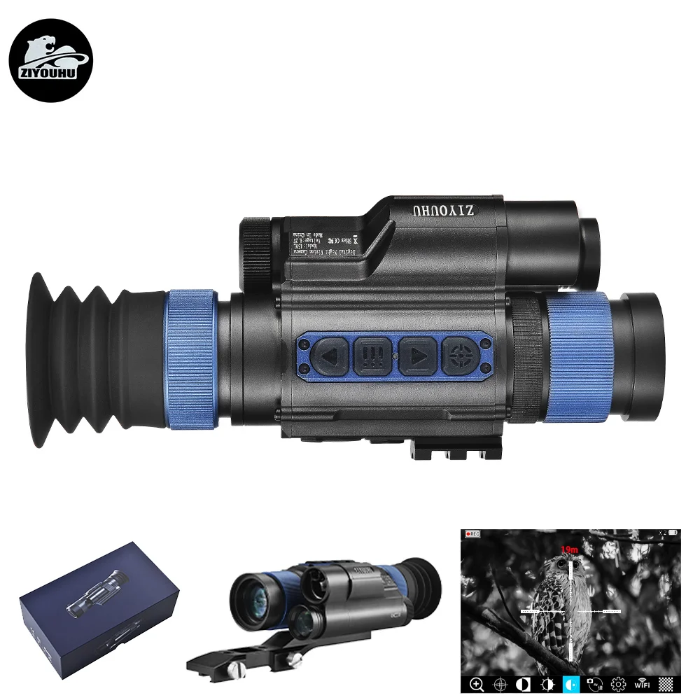 

New MLT450 Digital Monocular HD 2K Night Vision Scope Built-in Real Time Ranging Crosshair 16X Zoom 400m Hunting IR Night Viewer