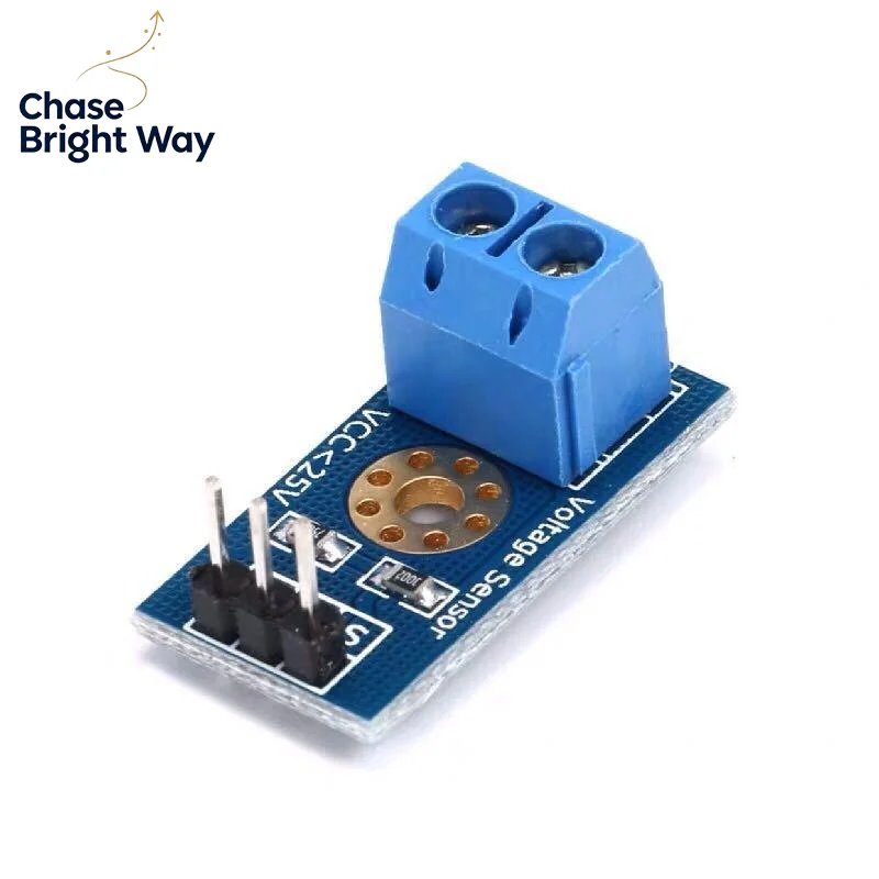 Voltage Sensor Module Anti-interference DC 0-25V Voltage Detector with Terminal Block 1/5/12Pcs for Complex Circuit Testing