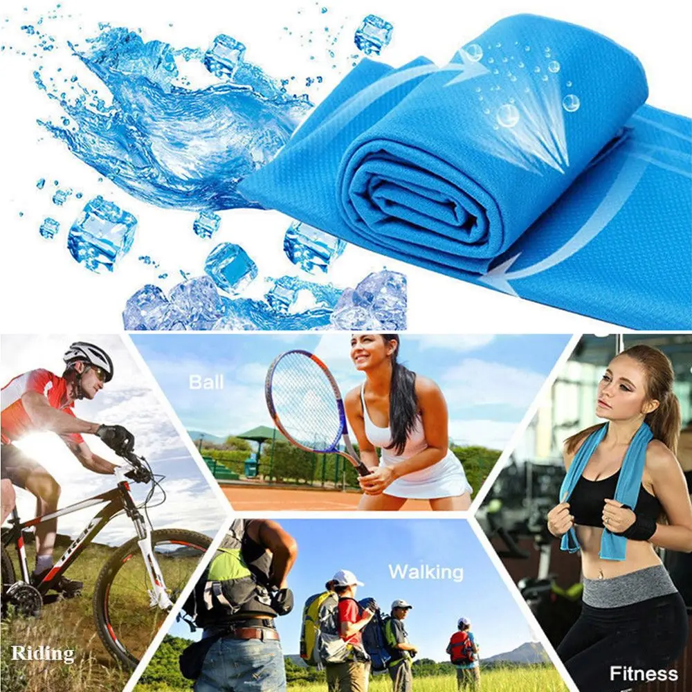 

Travel Swimming Yoga Running Microfiber Enduring Instant Chill Cooling Towel Sport Towel Rapid Cooling Ice Face Towel Quick-Dry