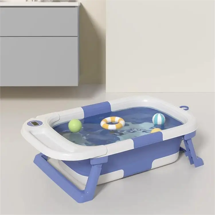 

Baby PP Material Foldable Infant Bathtub with Temperature and Baby Bath Tubs Set