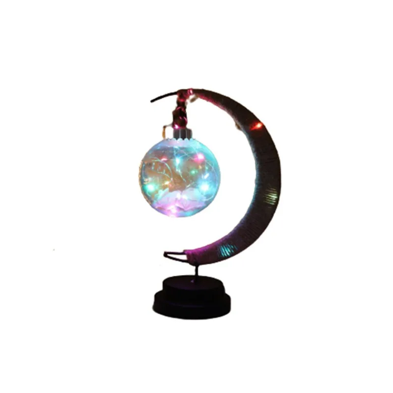 Best Selling Moon Stars Style Hemp Rope LED Night Light Handmade Wrought Iron Table Lamp Home Party Decoration Smart Home Lights