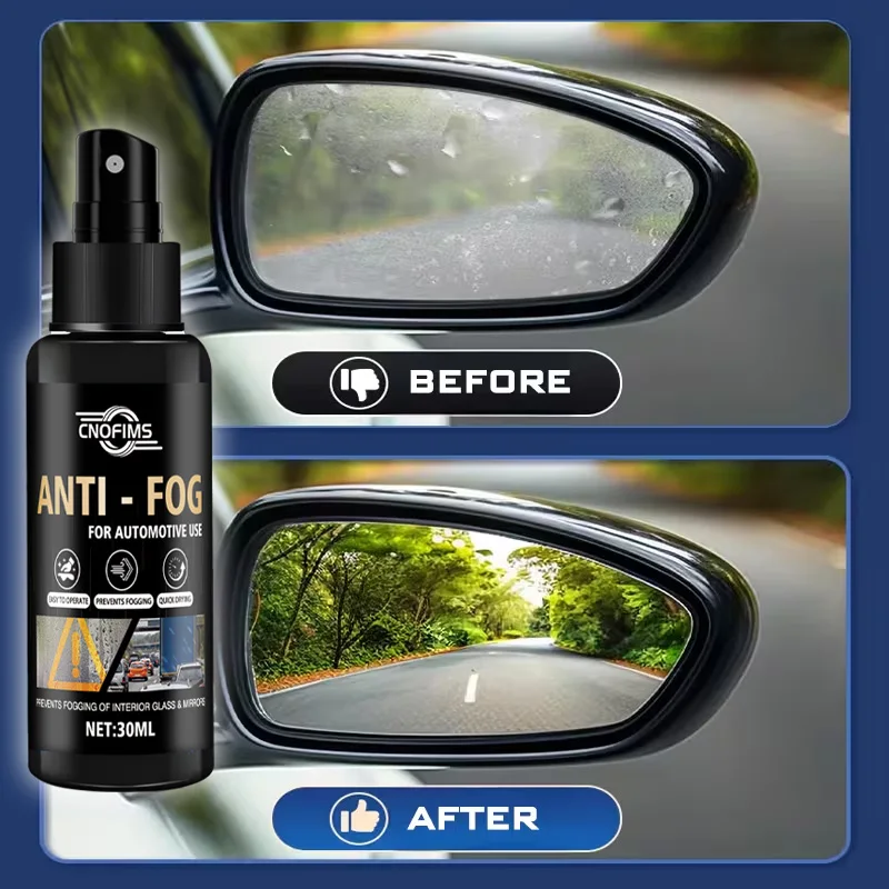 

Fasilawei Car Glass Anti-Fog Spray - Long-Lasting Agent Clear Fog for Windshield Interior Window