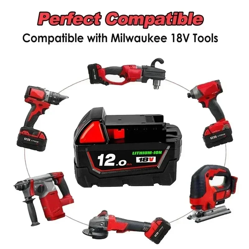 Pro Milwaukee M18 18V Náhrada pro Milwaukee Platí pro 48-11-1815 48-11-1850 2646-20 2642-21ct upgrade kvalitní baterie - náhled 3