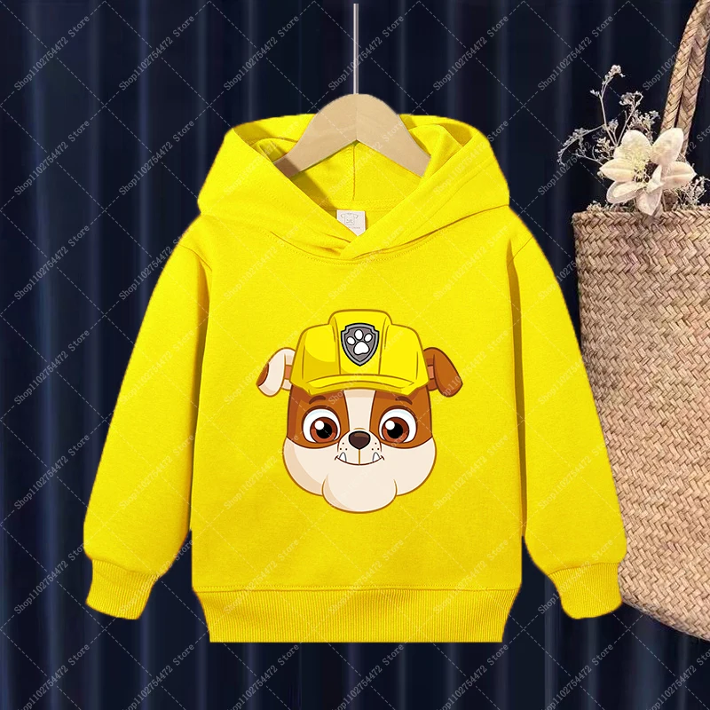 باو باترولز الاطفال طويلة الأكمام هوديس الأطفال أنيمي لطيف هودي سكاي تشيس الكرتون مقنعين القمم لصبي فتاة الخريف رقيقة الملابس