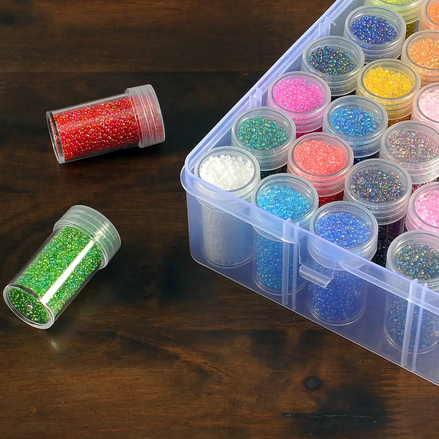 60/64/24/38/28/56/80/32 Bottles Diamond Painting Storage Container Case With Stickers Beads Storage Box Organizer Tool