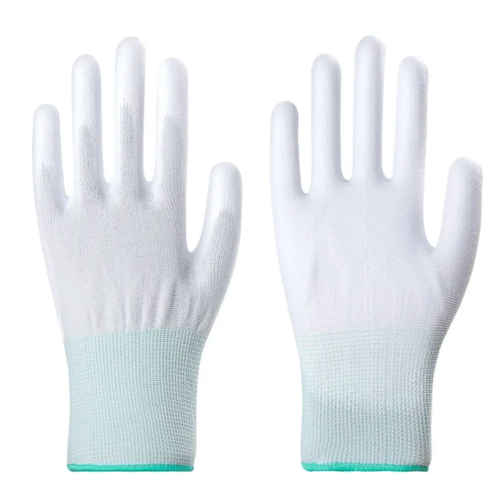 12 Pair Thin Antistatic Gloves Safety Rubberized ESD Electronic Working Gloves Breathable Wear-resistant Labor Insurance Gloves