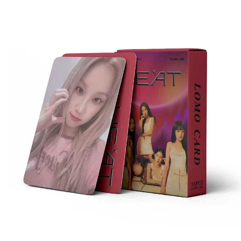 55Pcs/Set KPOP G I-DLE Lomo Card New Album HEAT HD Double-sided High Quality Postcard Photo Cards Fans Collection Gift