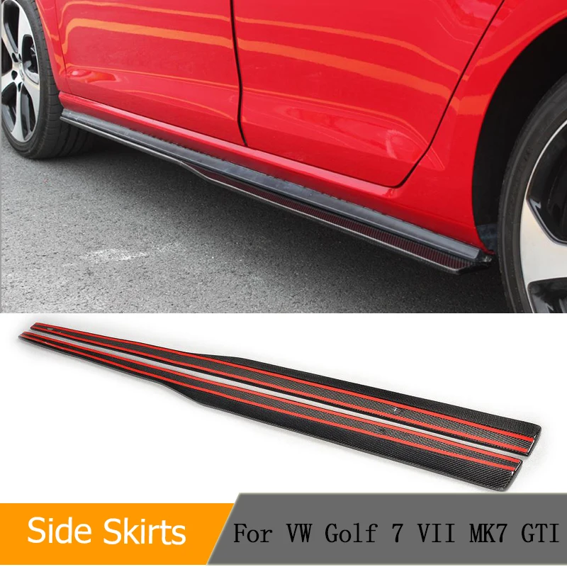 

Carbon Fiber/FRP Car Side Skirts Extensions Lip for Volkswagen VW Golf 7 VII MK7 Hatchback GTI Only 2014-2017 Side Skirt