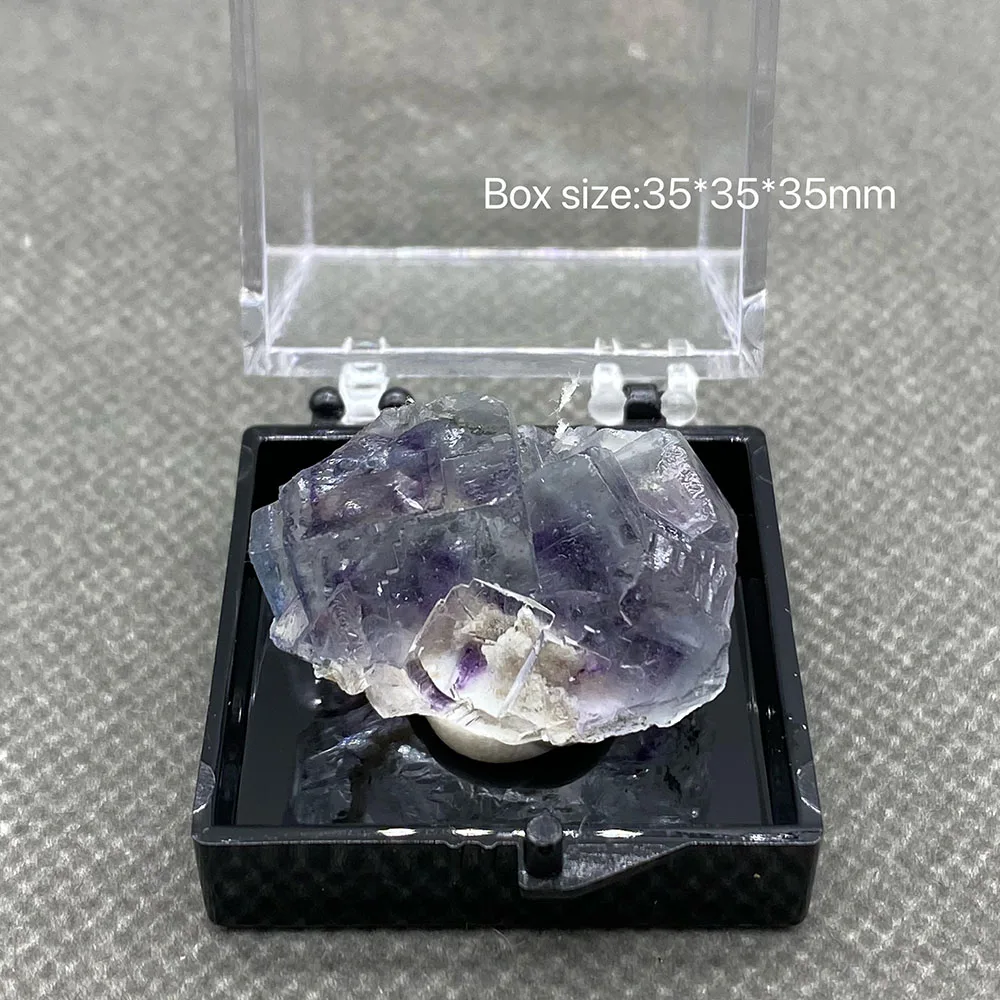 100% natural fluorite original stone mineral specimen cures the crystal producing area of Qigangxian, Huna + Box size:35*35*35cm