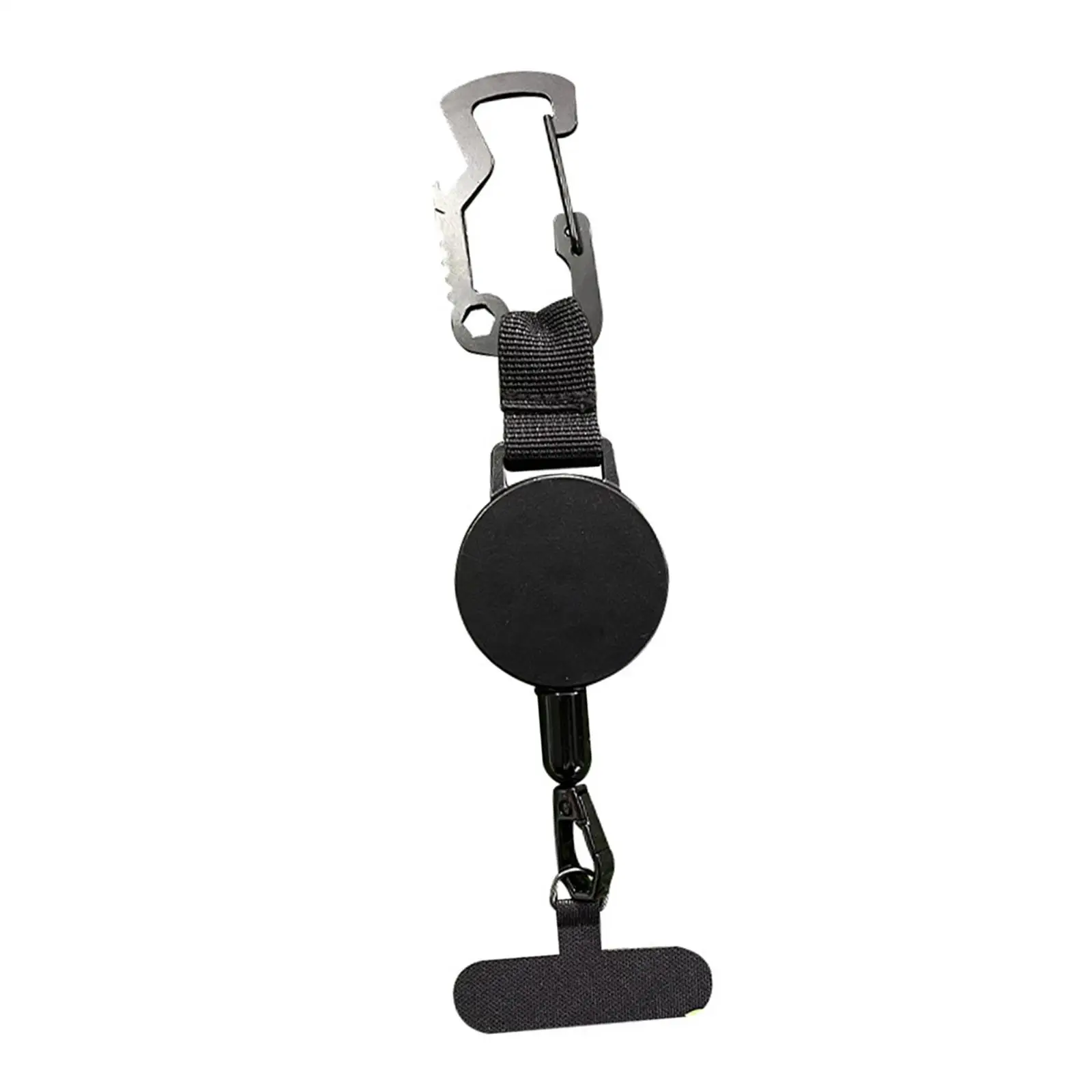 Retractable Key Ring Phone Lanyard Tether for Belt Loop Heavy Duty Plastic Stainless Steel Holder for Hiking Cycling Climbing