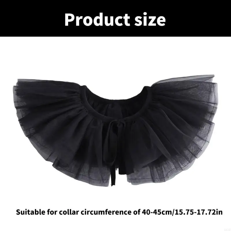 HX6F Victorian Ruffled Collar Tulle Girlou