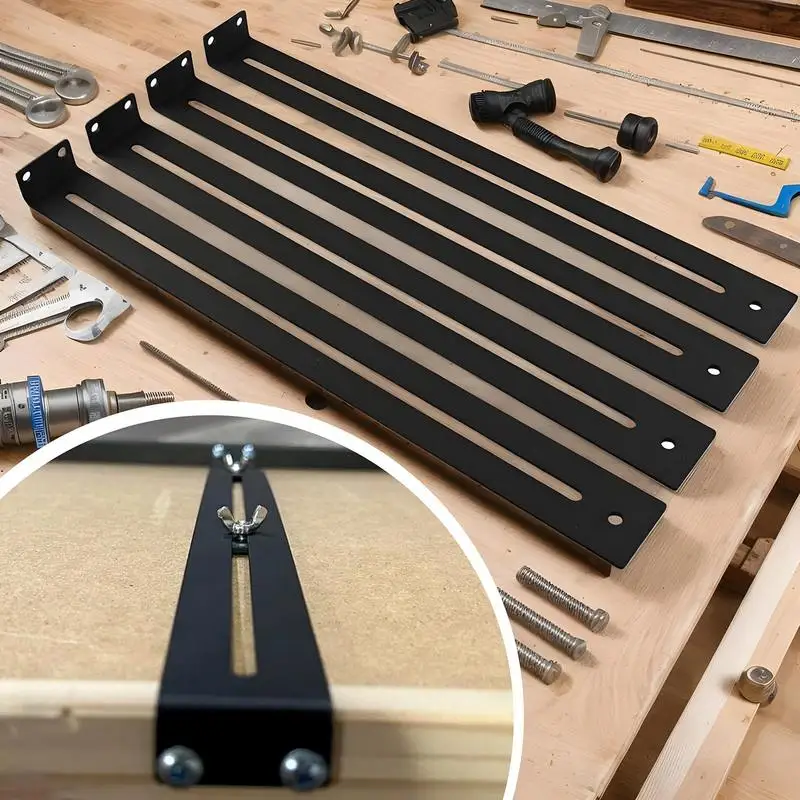4pcs Drawer Repair Kit Furniture Repair Kit Mounting Brackets Bottom Support Tool Set with Screws Replacement Parts Heavy Duty image 2