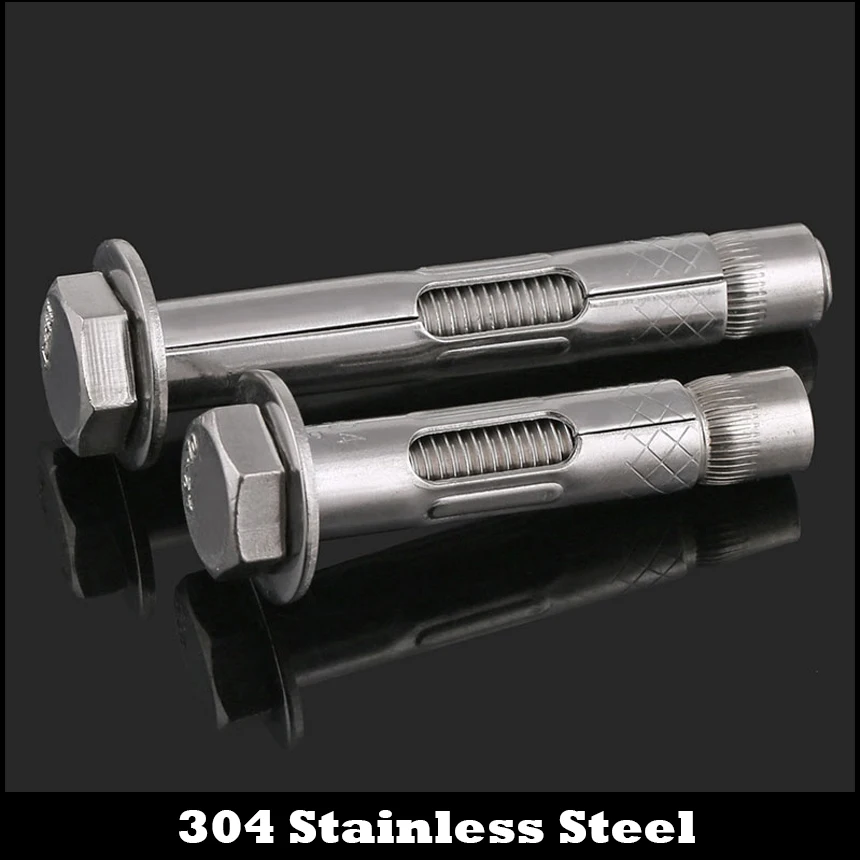 

M10 M10*90/100/120 M10x90/100/120 304 Stainless Steel ss External Hexagon Built-in Sleeve Expansion Screw Concrete Anchor Bolt