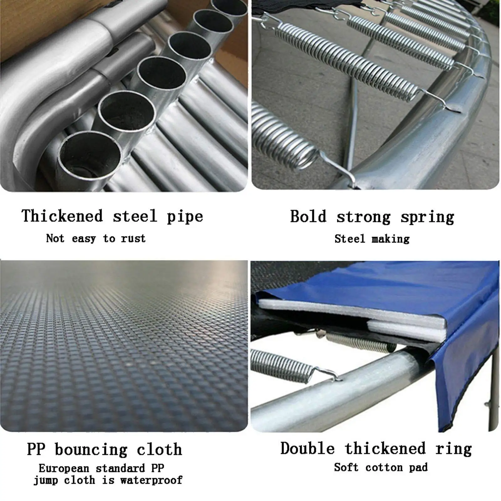 

Семейный батут для активного отдыха с мягкими пружинами и высоким сетчатым ограждением из ПВХ, размеры: 5, 6, 8, 10, 12, 14, 16 футов