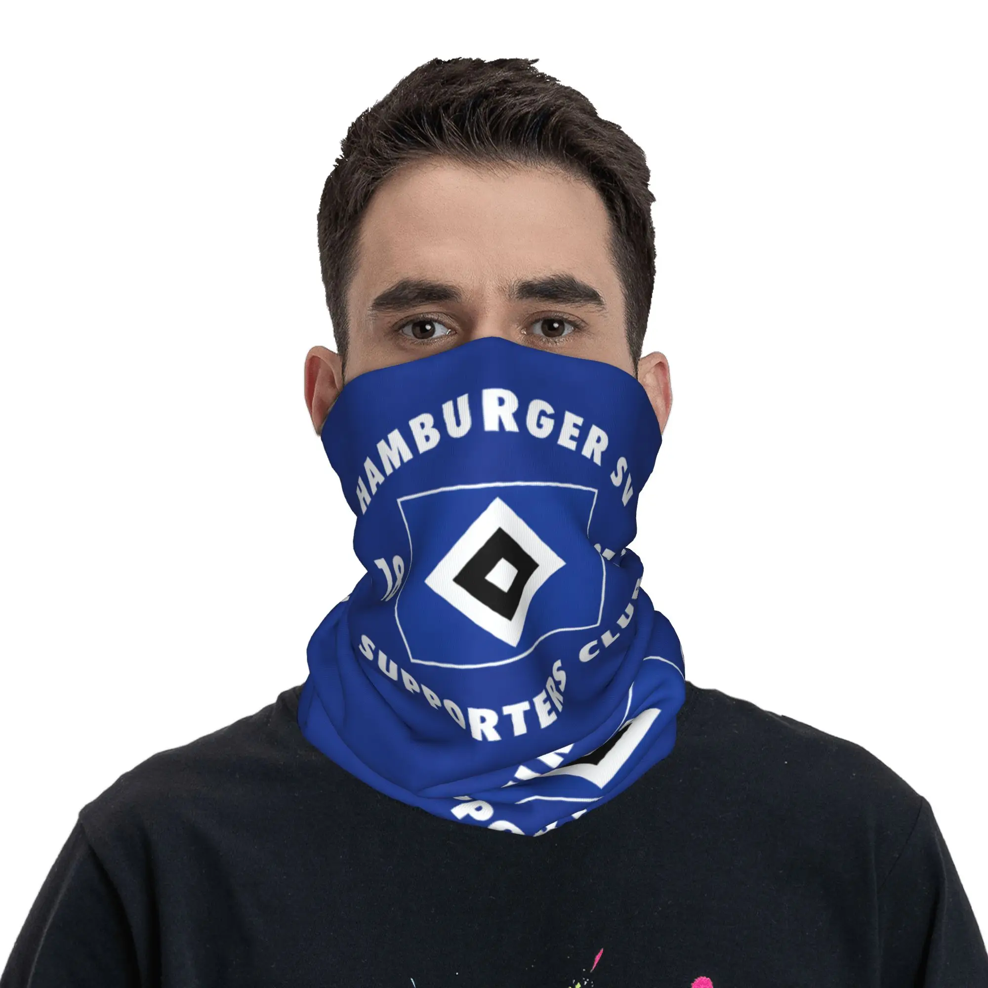 1887 HSV German Soccer Club Bandana Neck Gaiter Printed Hamburgers SV Bundesligas Wrap Scarf Multi-use Cycling Scarf Windproof