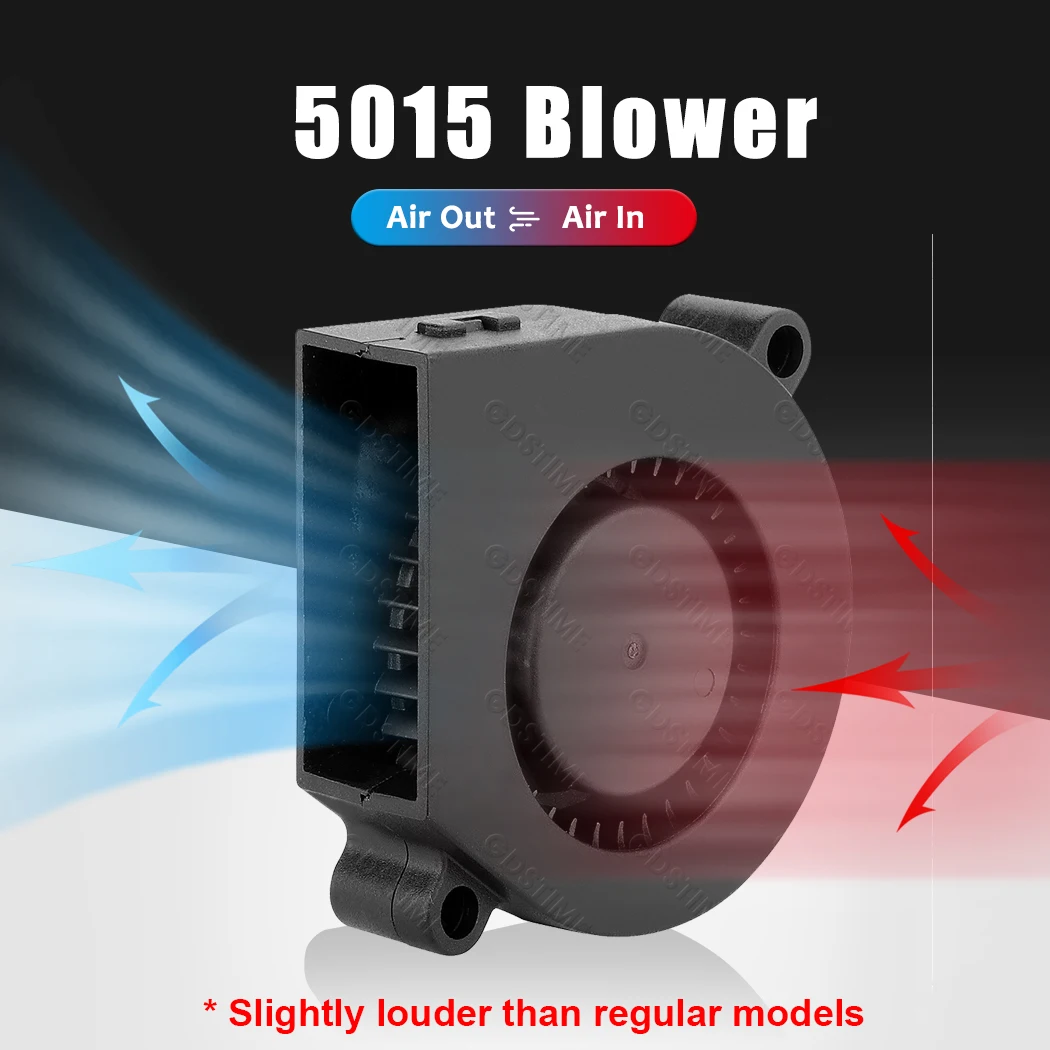 Gdstime 5015 50×50×15mm 5cm High Speed Brushless Cooler DC 24V 2 Pin Turbine Blower Fan for 3D Printer LED Lights Cooling Fan