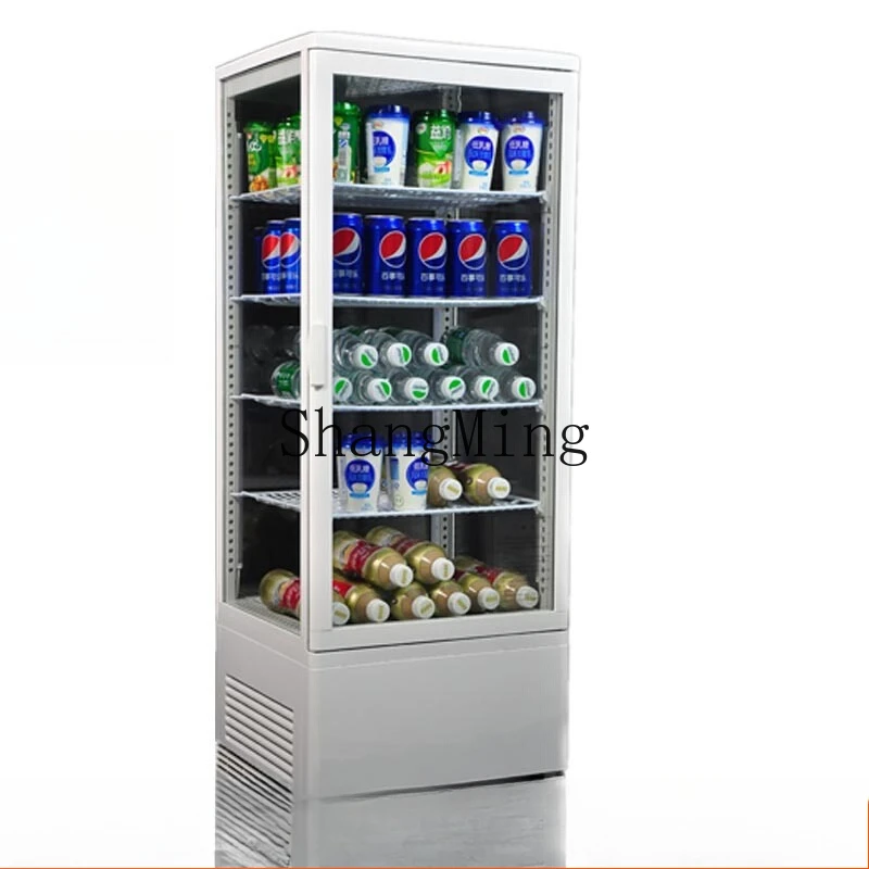 

SM air-cooled commercial four-sided transparent glass refrigerated display cabinet desktop refrigerated cabinet vertical