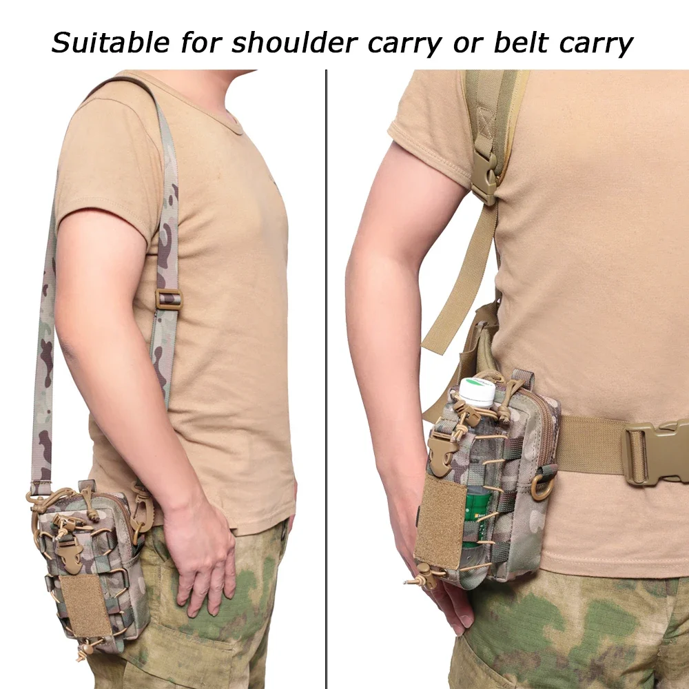 

Тактическая сумка-органайзер Molle для инструментов EDC, компактная поясная сумка для походов, для телефона и бутылки с водой, с плечевым ремнем