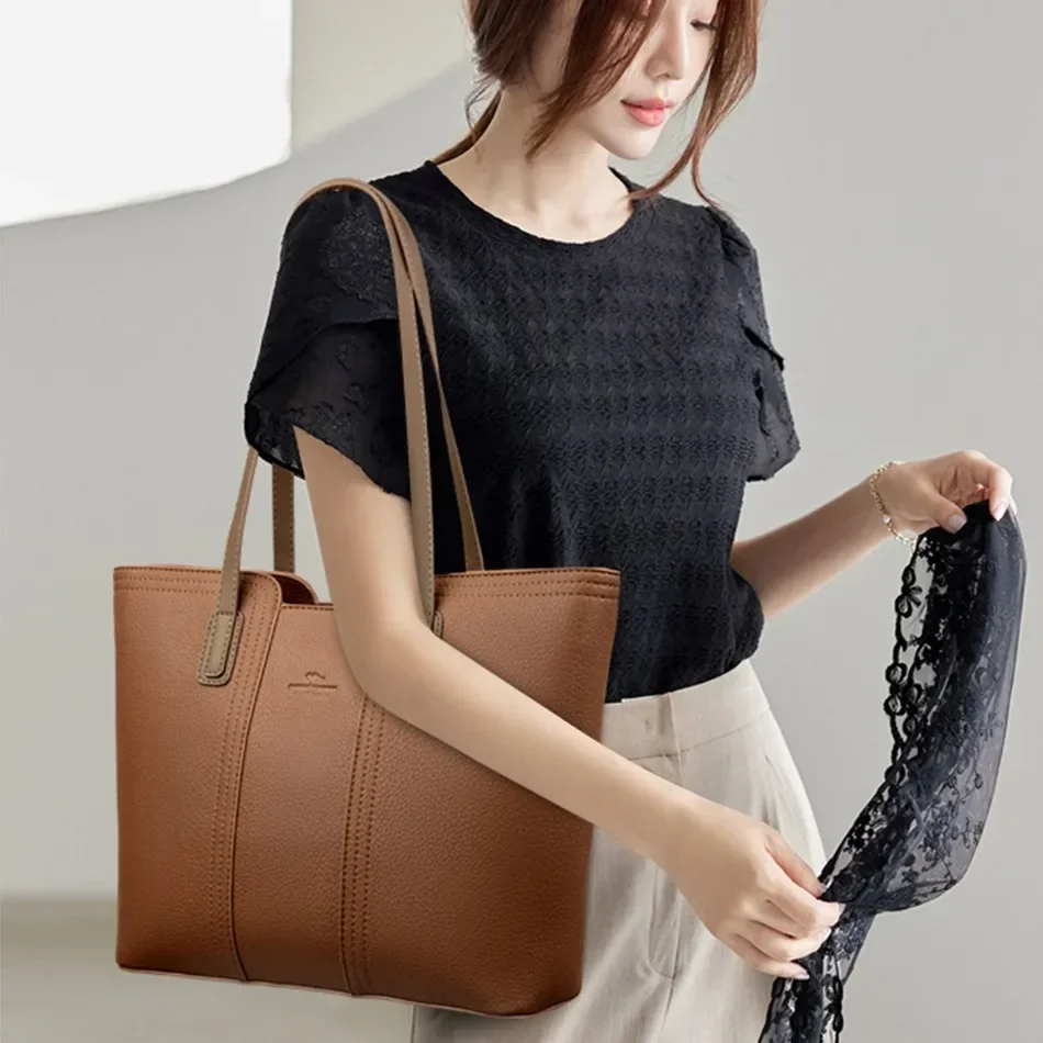 Genuine Brand Women Bags Designer High Quality Soft Leather Large Women 2024 Shoulder Bag Messenger Handbag Shopping Messenger