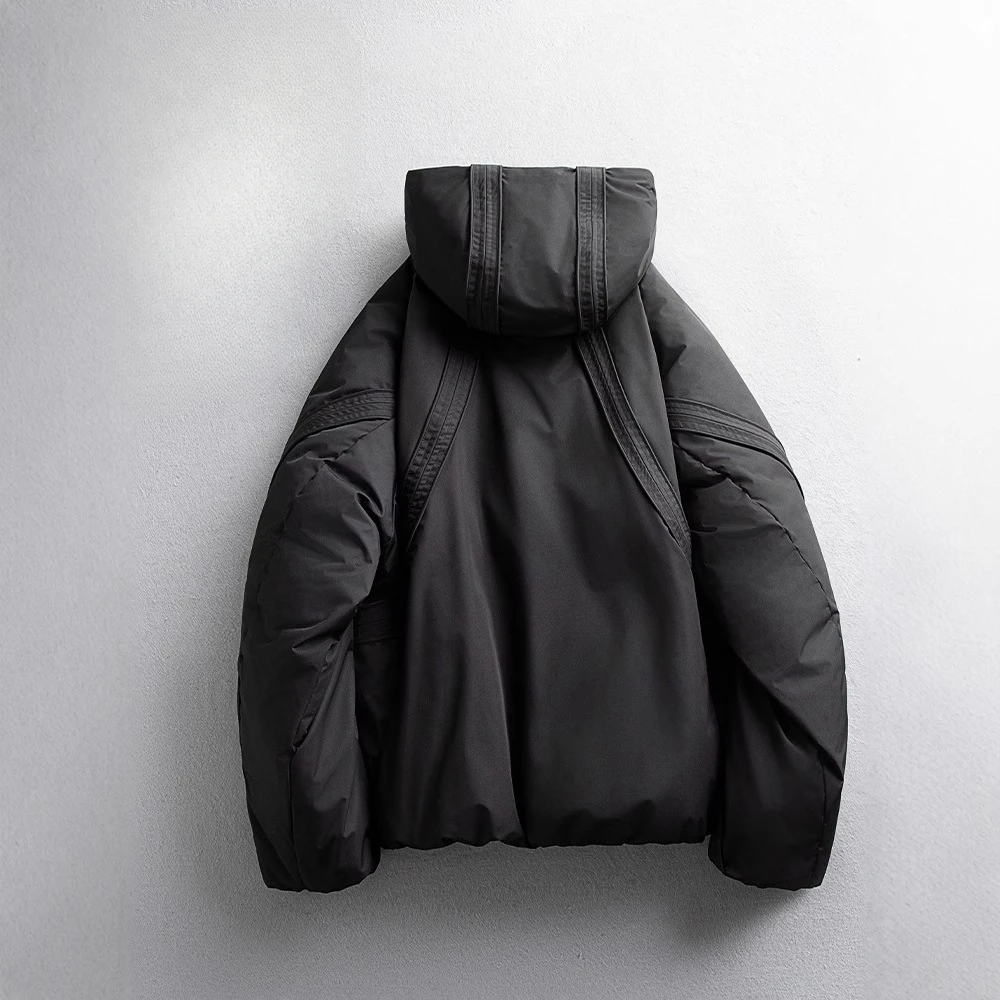 86%-90% White Duck Down Hooded Jacket Outdoor Windproof Cold Warm Puffer Jacket Brand Padding Coat 2023 Winter Men's Clothing