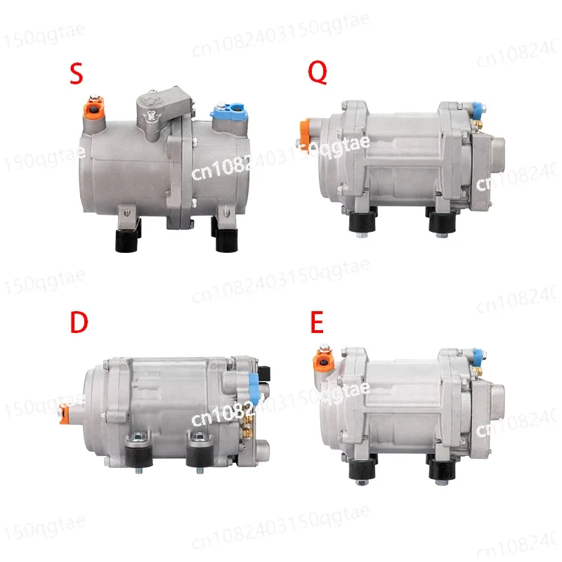 A/C 12V 24V 48V Electric Compressor Set for Auto AC Air Conditioning Car Truck Bus Boat Tractor Shop Automobile Aircon