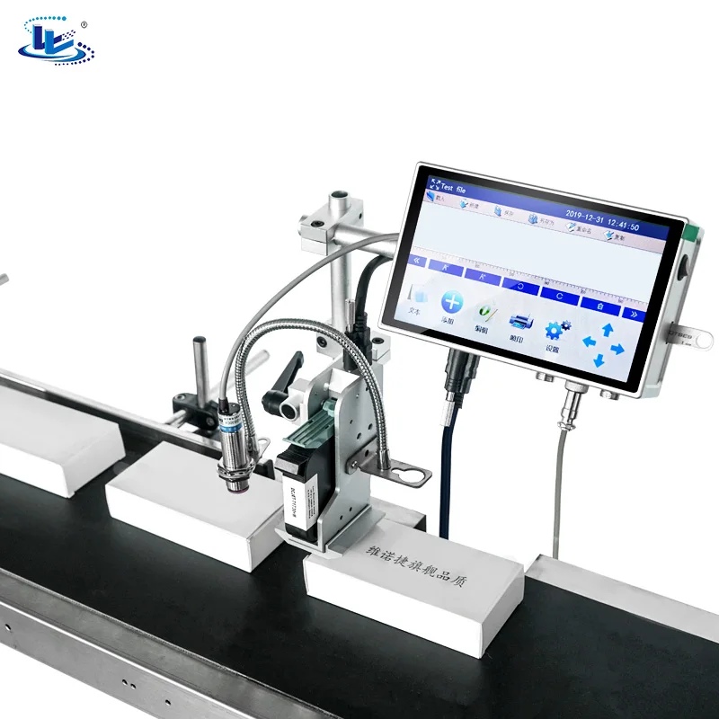 New Weilijet 7-Inch Automatic Thermal Inkjet Printer Flex Material USB/ Connectivity For Batch Coding Expiry Date
