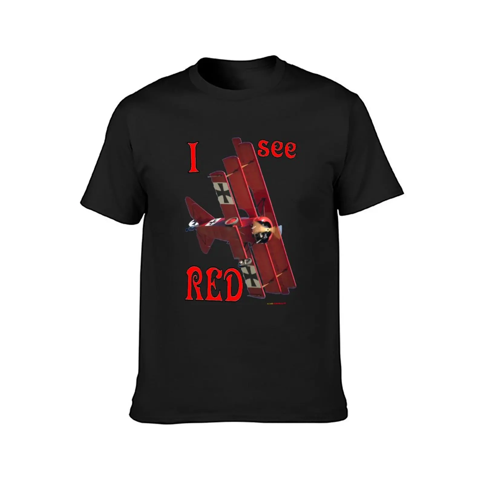 I See Red- Fokker Triplane Red Baron Design T-Shirt tops plain customizeds cute clothes sweat shirts, men