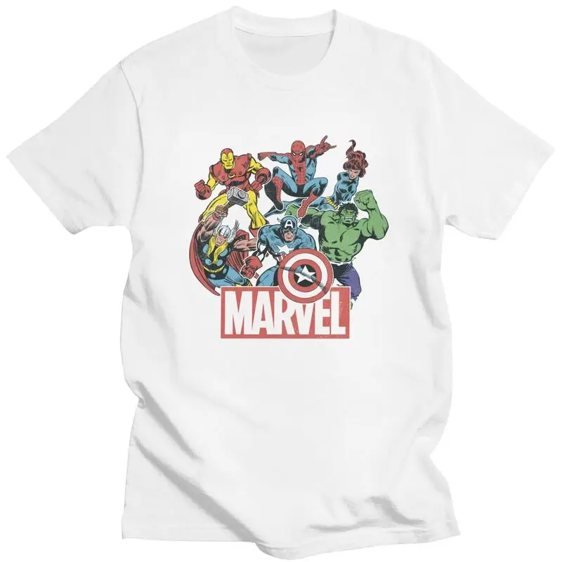 Hulk Classic Avengers T Shirt Men Cotton Tshirt Fashion Tee Tops Short Sleeves T-shirts Vintage Slim Fit Apparel Unisex Tops