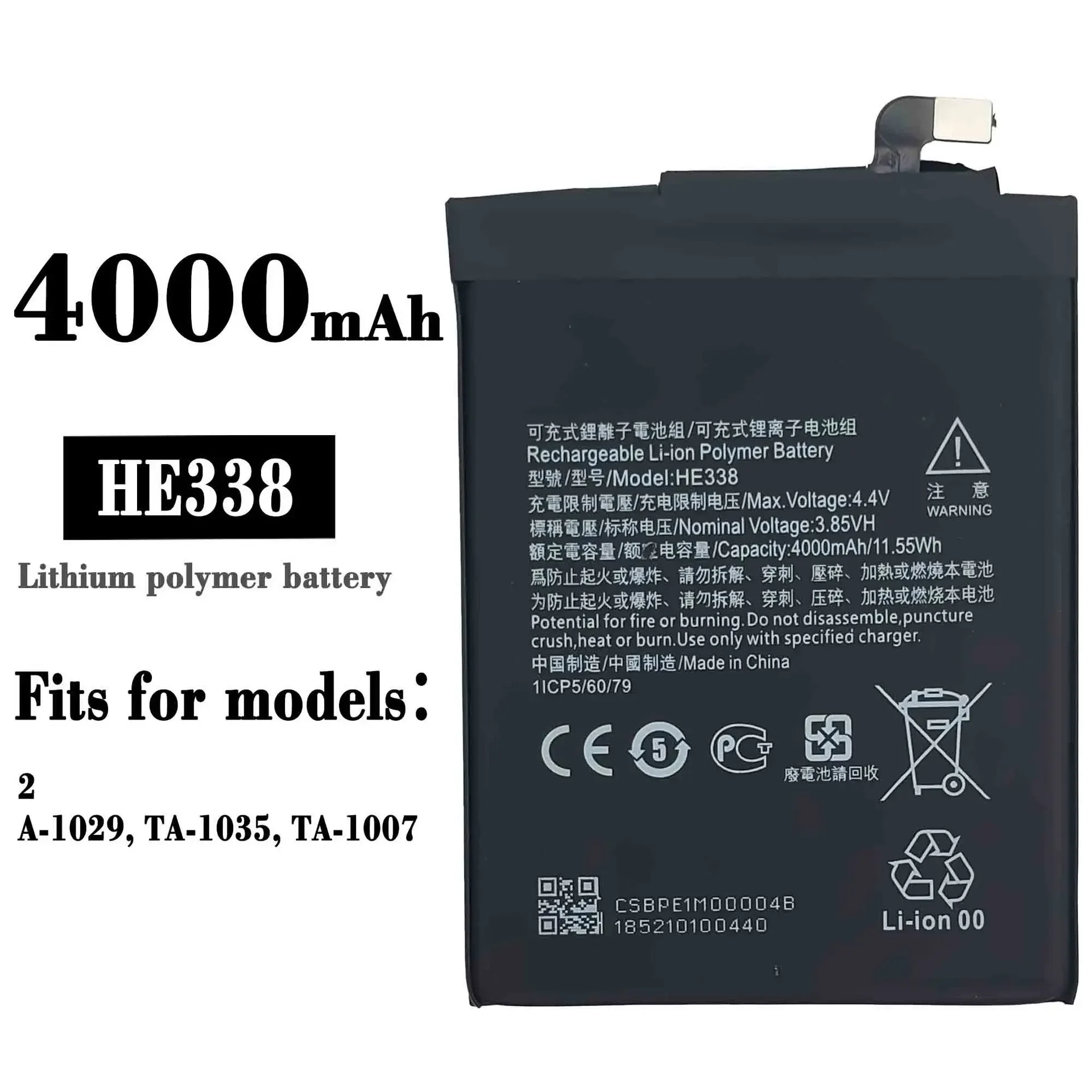 

HE338 4000mAh Battery For Nokia 2 Nokia2 TA-1029 TA-1035 TA-1007 Batteries Bateria + FREE TOOLS