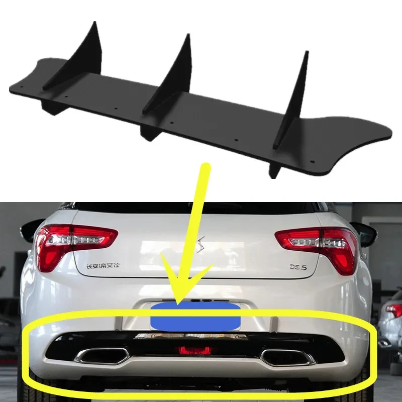 

For DS 5 DS5 2013-2018 Year Rear Diffuser Bumper Lips Spoiler Splitter Body Kit Accessories