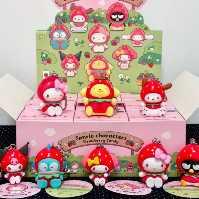 

Authentic TOPTOY Sanrio Characters Strawberry Candy Blind Box Mini Cute Figure Collectible Toy Gift For Girls Keychain Pendant