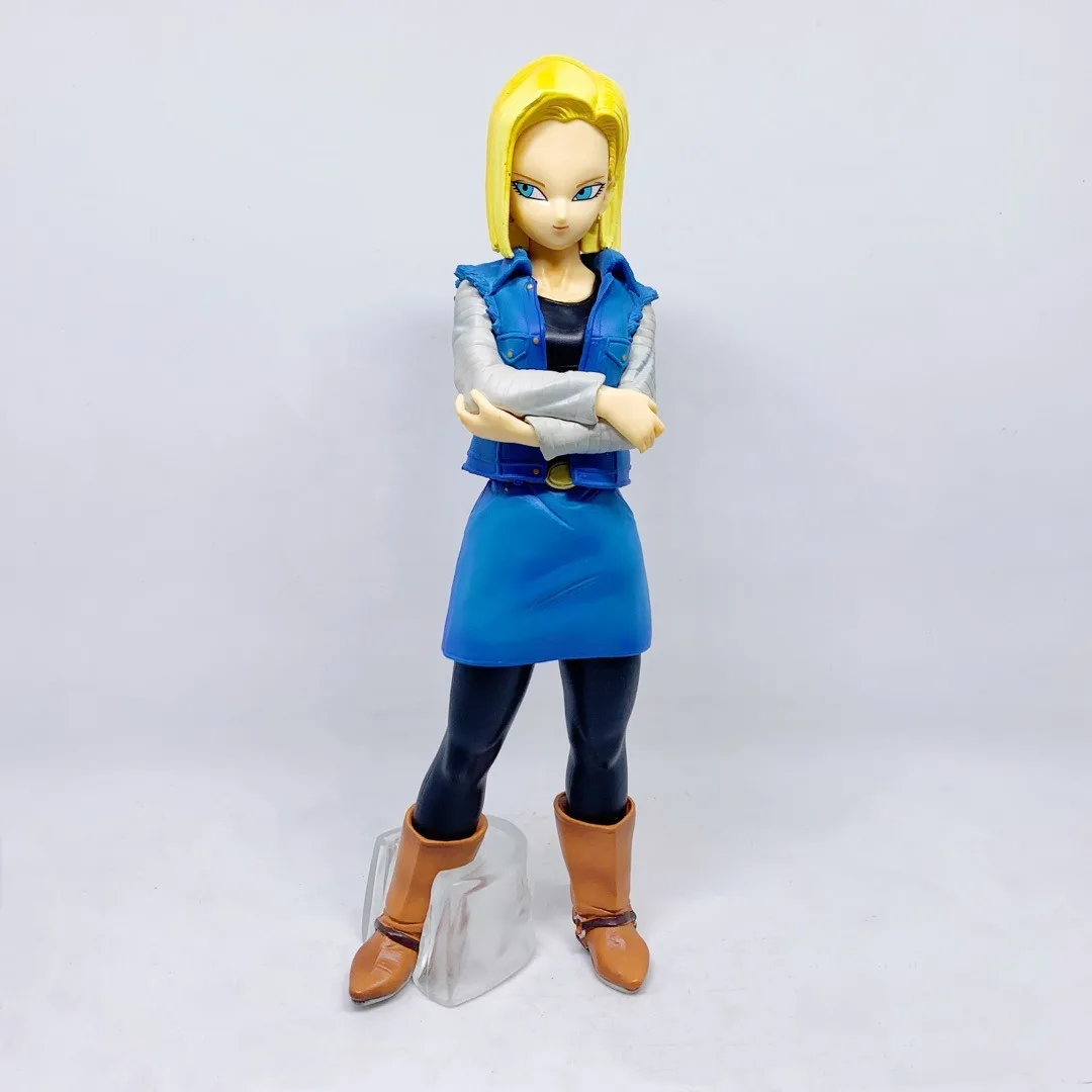 24CM Anime Dragon Ball Z Android 17 18 Figure Android 18 PVC Action Figures Collection Model Toys for Children Christmas Gifts