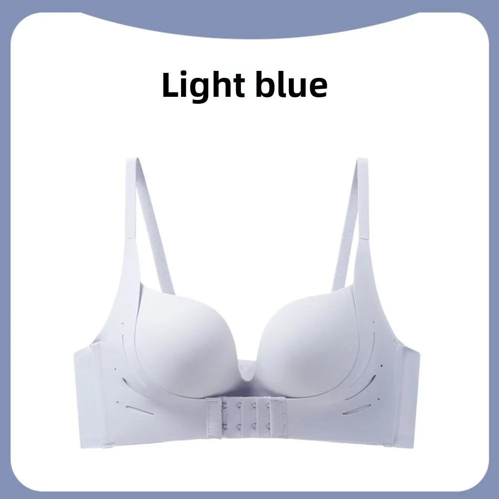 حمالة صدر ناعمة حلوة بإبزيم أمامي لاسلكي عميق على شكل حرف V بدون أثر ومضادة للصدمات حمالة صدر بدون خياطة قابلة للتعديل ومضادة للترهل للنساء والفتيات