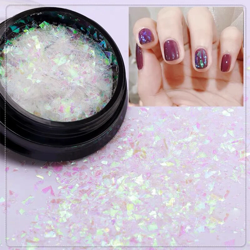 6Jar Irregular Nail Glitter Flake Kit Holographic AB Color Nail Art Sequins DIY Polish Manicure Nail Art Decoration Accessories*