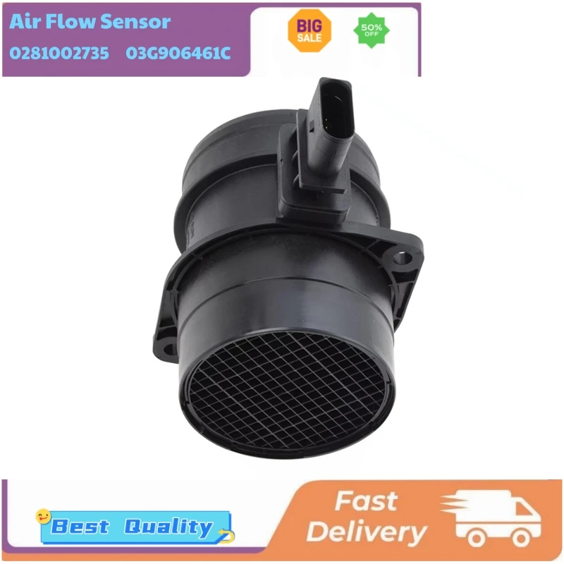 

Mass Air Flow Meters 0 281 002 735 0281002735 03G906461C for VW Golf Passat Tiguan Audi A3 A4 A5 A6 2.0 TDI Skoda Octavia
