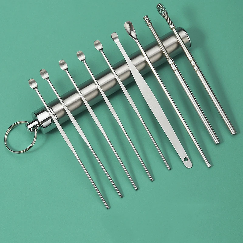 Ear Pick 6/9 Piece Set Ear Canal Cleaning Ear Picking Earpick Convenient Portable Ear Pick Household Portable For Adults