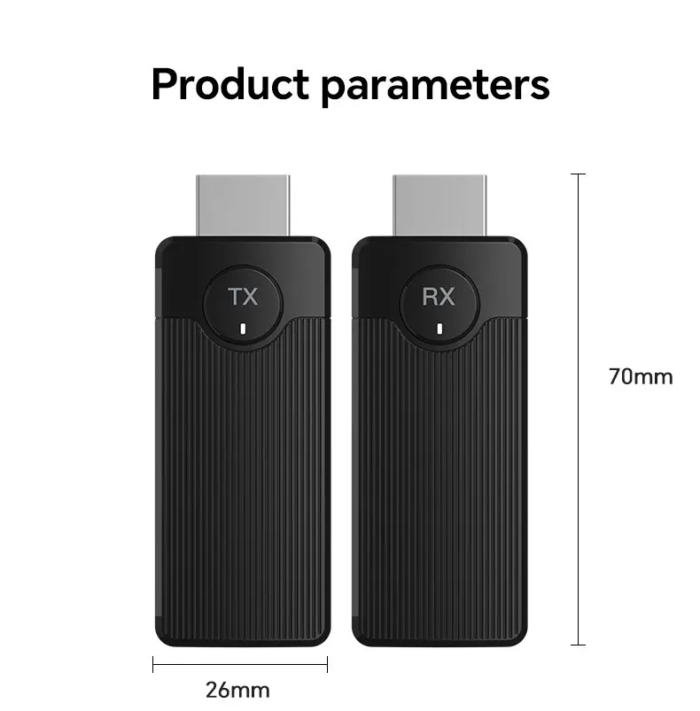 Portable ABS 50M HDTV Wireless Transmitter & Receiver with Decode & 1080P Output 2.4/5G Extender for Laptop   o & Video