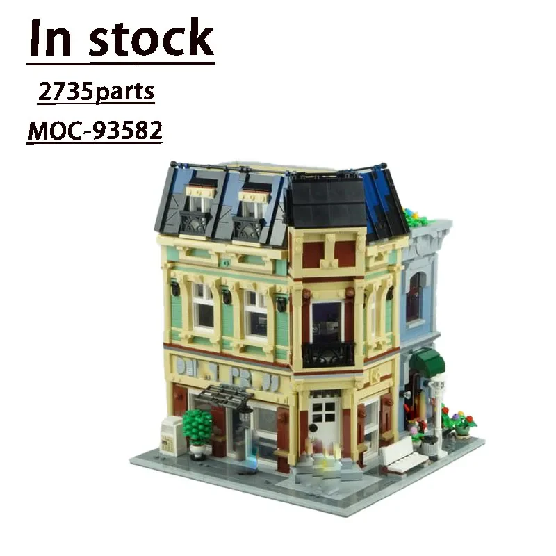 

10278 Classic City Street View Compatible with The New MOC-93582 New Street View Building Block Model 2735 Parts Children's Toy