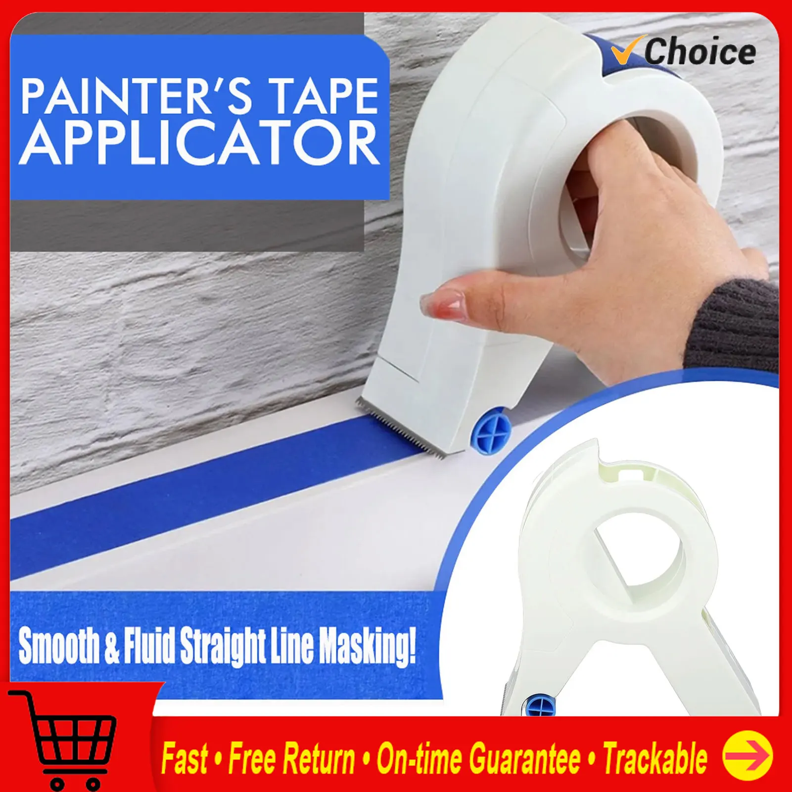 Painter Tape Applicator Masking Paint Tape Applicator Portable Masking Paint Tape Dispenser Cutter for Painting Trim Door Frames