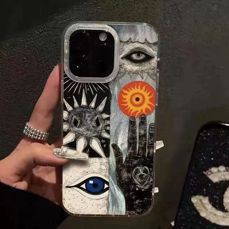 Weirdcore Eye Heart Brain Case for Samsung Galaxy S25 S24 S23 S22 S21 Ultra Plus S20 Fe A73 A72 A71 A56 A55 A54 5G A52 4G Cover