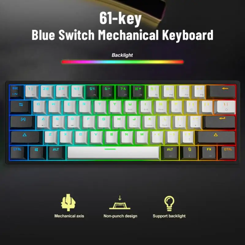 AK873 Hot Swap Mechanical Keyboard 87 Keys Wireless Gaming Keyboard RGB Backlit PBT Keycaps for Gamer Laptop PC