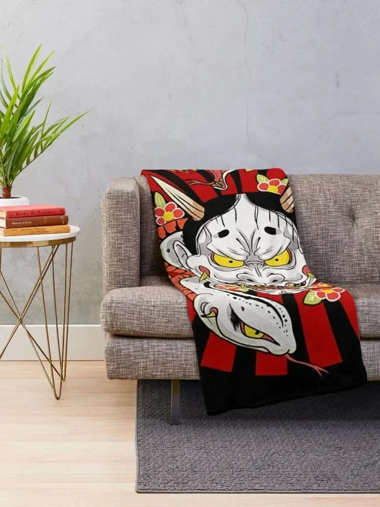 Snake Yakuza Mask Throw Blanket Soft Plush Plaid Bed Fashionable Sofas Blankets