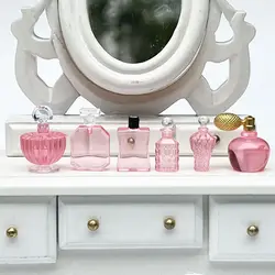 6Pcs 1:12 Dollhouse Perfume Bottle Accessories Miniature Mini Toys Dollhouse Furniture For Dollhouse Baby Girl