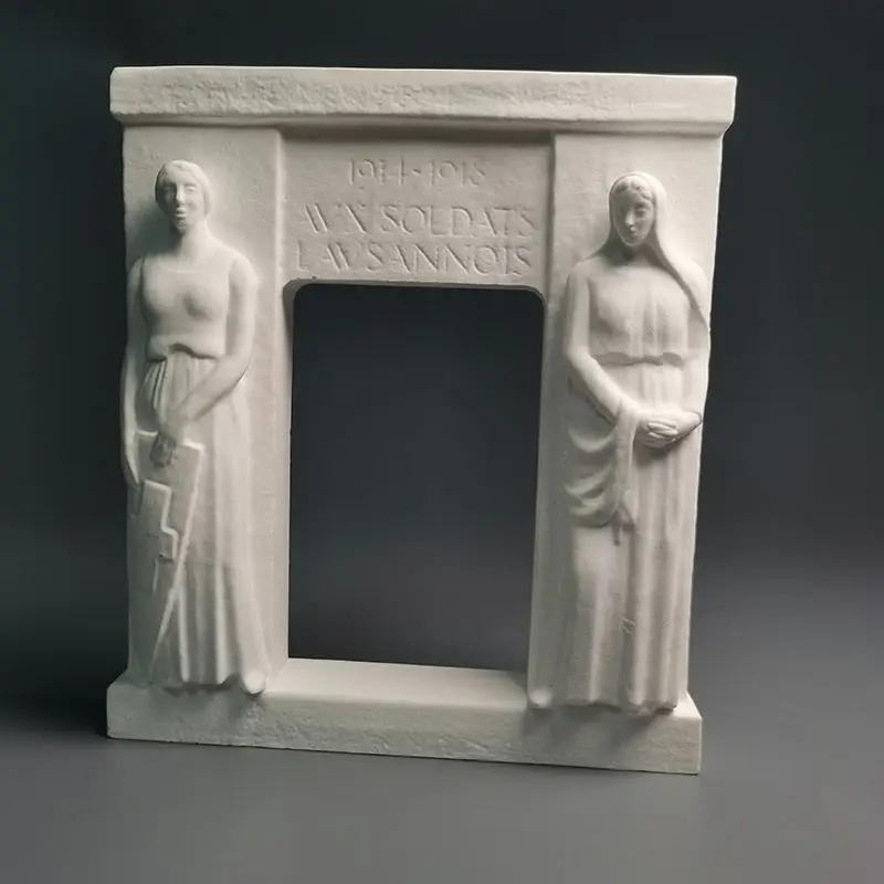 Plaster/Cement Landscape Swiss Lausanne Memorial Hall Art Decorative Ornament Home Decor Miniature Creative Architecture