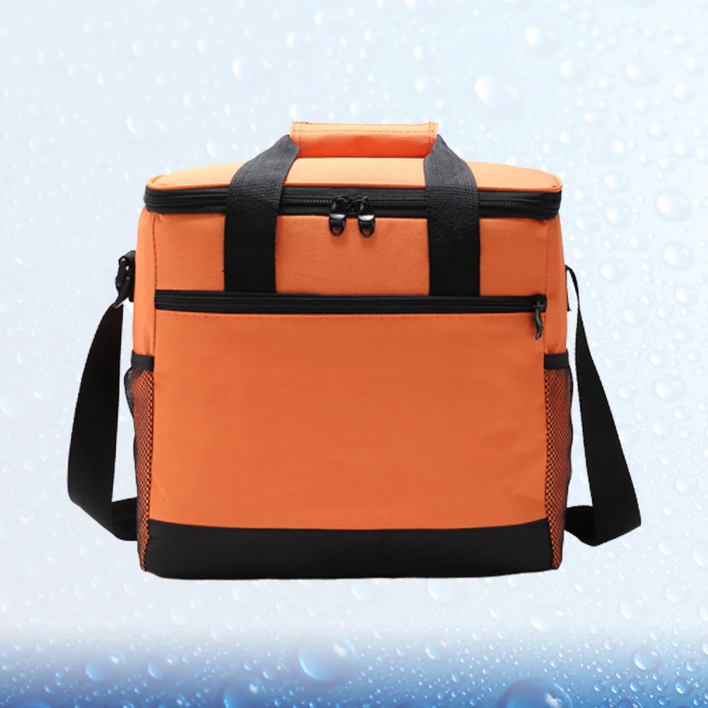 16L Big Capacity Thermal Picnic Tote Food Storage Cooler Bag for Family Insulated Ice Cooler Bags for Women Men Outdoors (Orange