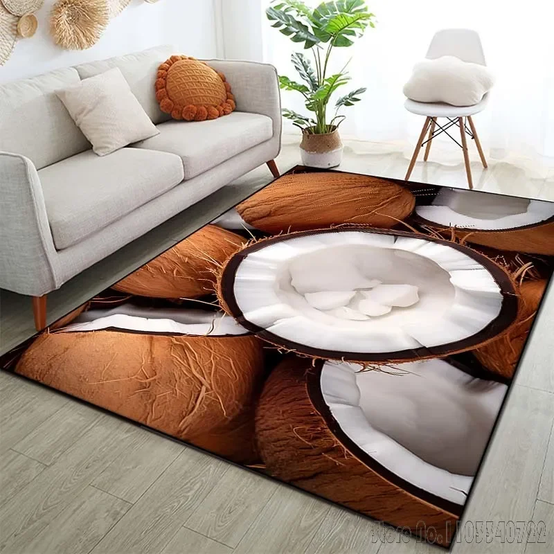 Fruits Art Pattern Carpet for Living Room, Bedroom, Kitchen, Bathroom, Foot Mat, Cloakroom Mats Home Carpet Rug Decor