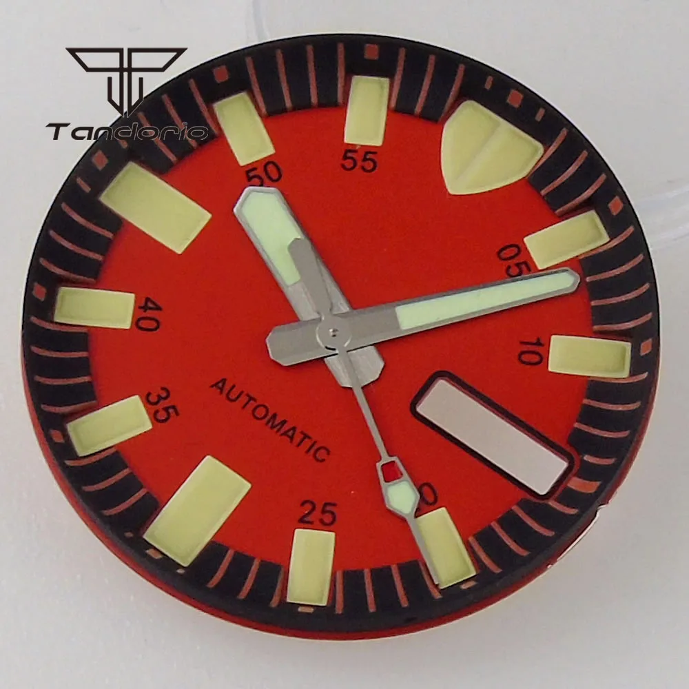 tandorio Edelstahl 20Bar 42mm Monster Dive Uhrengehäuse 3,8 Krone AR Saphirglas Zifferblatt Zeiger Set Fit NH35 NH36 Automatikwerk 5