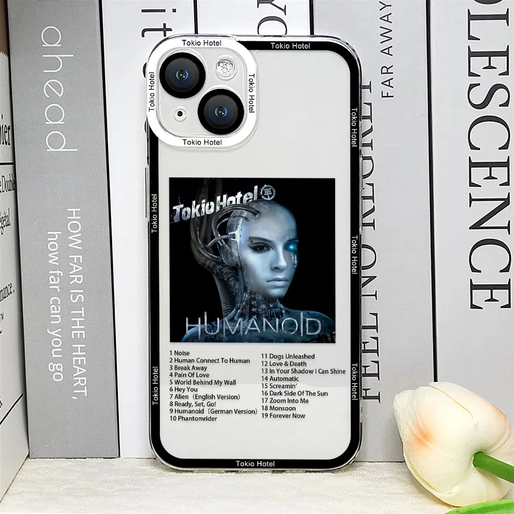T-tokio Hotel Phone Case for IPhone 16 15 14 13 12 Mini 11 Pro Max X XS 7 8 Plus Soft Clear Cover Singer Tom Bill Kaulitz Fundas